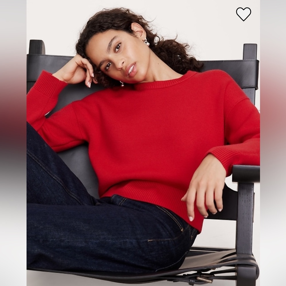 Banana Republic Vibrant Red Women's Crew Neck Sweater